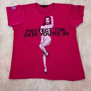 Marc Jacob’s “Protect The Skin You’re In” Tee Shirt with Dita Von Teese